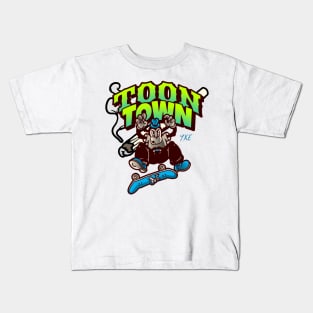 Luminous Skates of Toon Town YXE Kids T-Shirt